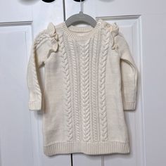 Nwt Baby Girl Gap Size 6-12m Cream Knit Sweater Dress. Pairs Perfectly With Tights And A Cute Pair Of Booties! Nwt. Never Worn. No Rips. No Stains. Smoke Feee Home. Cream Knit Sweater, Gap Dress, Knit Sweater Dress, Kids' Dresses, Knit Sweater, Gap, Sweater Dress, Colorful Dresses