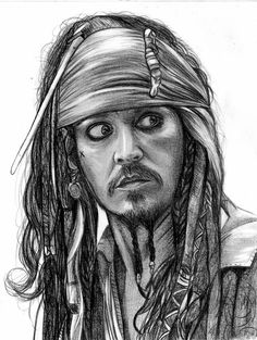 a drawing of captain jack sparrow