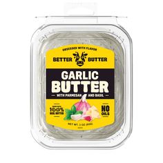 better butter garlic butter with parmesan and basil, 8 ounces per pack