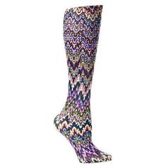 Lightweight Patterned Compression Socks in Blue Fleur in Regular & Plu – Ease Living Missoni Pattern, Aching Legs, Womens Compression Socks, Thick Tights, Sheer Socks, Trouser Socks, Socks For Women, Compression Socks, Chevron Print