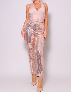 High waisted pants No stretch Materials: 100% polyester Sequin Pants, Chic Boutique, Shine Bright, High Waisted Pants, Pants Set, Two Piece Pant Set, Sequin, Two Piece, High Waisted