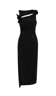 BLACK FLOWER EMBELLISHED SPARKLY MIDI DRESS Glamorous Knee-length Midi Dress For Evening, Holiday Gala Midi Dress, Elegant Embellished Midi Dress For Dinner, Evening Midi Dress With Sequins, Elegant Spring Midi Dress With Sequins, Glamorous Midi Dress For Gala, Cocktail Midi Dress For Gala, Elegant Sequined Midi Dress For Gala, Black Midi Dress For Gala