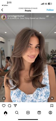 Medium Length Hair With Layers Light Brown, Milk Chocolate Brown Hair With Lowlights, Lighter Dark Hair, Full Color Light Brown Hair, Lite Brown Hair Color, Jessica Alba Light Brown Hair, Cooler Tone Brown Hair, Light Espresso Brown Hair, 90s Light Brown Hair