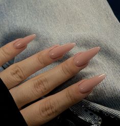 #nails #basic #simple #almond #longnails #nude #1 #pink #aesthetic Almond Tan Nails, Simple Long Almond Acrylic Nails, Almond Nails Light Brown, Long Almond Nude Nails, Long Almond Nails Solid Color, Pink Nude Nails Almond, Basic Almond Acrylic Nails, Tan Pink Nails, Fall Nails2024