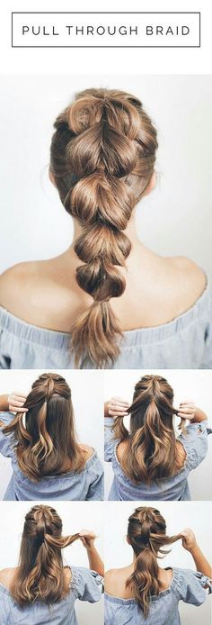 So cute and easy to do! Braids Tutorial Easy, Beachy Waves Hair, Thick Hair Styles Medium, Simple Prom Hair, Hairstyle Tutorials, Haircut Styles, Prom Hairstyles For Long Hair, Easy Hairstyle