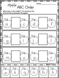 an apple themed worksheet for the alphabet