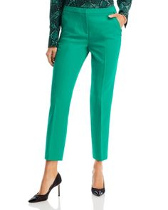 Kobi Halperin Alexi Straight Pants Elegant Green Bottoms With Welt Pockets, Elegant Green Bottoms With Pockets, Elegant Green Bottoms With Belt Loops, Chic Green Pants With Belt Loops, Elegant Green Tapered Leg Pants, Green Ankle-length Pants With Welt Pockets, Chic Green Bottoms With Belt Loops, Green Ankle-length Pants With Belt Loops, Green Tapered Leg Dress Pants For Formal Occasions