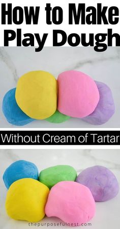 how to make play dough without cream of tartar and then use it as an appetizer