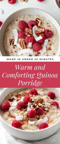 Image for Warm and Comforting Quinoa Porridge Breakfast With Quinoa, Quinoa Porridge Breakfast, Overnight Quinoa Breakfast, Breakfast Quinoa Recipes, Quinoa Breakfast Recipes, Savory Porridge, Overnight Quinoa, Quinoa Cereal, Quinoa Recipes Breakfast