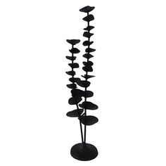 Black Metal Plant Decor Object - 16in. Plant Sculpture, Decorating A New Home, Country Diy, Wire Flowers, Small Bedroom Decor, Home Black, Salon Interior Design, Ribbon On Christmas Tree, Bathroom Remodel Shower