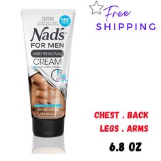 Nad's for Men Hair Removal Cream - Painless Hair Removal For Men [Free Shipping] About this item Item Form Cream Recommended Uses For Product Body Skin Type All Brand Nad's For Men Product Benefits Hair Removal Painless hair removal results that last longer than shaving Extra strength cream formulated for coarse body hair.Store below 30°C/86°F Works in as little as 4 minutes Suitable for all skin types Ideal for body, chest, arms and legs. Always wait 72 hours between applications This product i Depilatory Cream, Underarm Hair Removal, Hair Removal For Men, Painless Hair Removal, At Home Hair Removal, Body Creams, Body Hair Removal, Men Hair, Hair Removal Cream