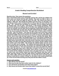 the worksheet for grade 4 reading compension worksheet with answers