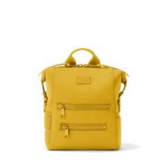 Indi Diaper Backpack | Neoprene Baby Backpack | Dagne Dover Functional Yellow Travel Backpack, Backpack For Weekend Trips And Back To School, Backpack For Weekend Trips, Functional Yellow Backpack For Everyday, Everyday Yellow Backpack With Removable Pouch, Yellow Standard Backpack For Travel, Yellow Travel Backpack, Guess Backpack, Kate Spade Minnie Mouse