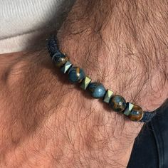 Opal Leather Stretch Bracelet ,Adjustable 8mm Beaded Boho Bracelet, Handmade Gemstone Jewelry, Unique Gift for Men, Boyfriend, Father's Day ❤️ Handmade opal stretch bracelet with 8mm beads. Adjustable and unique, perfect as a Father's Day gift or for a boyfriend. Boho style for men ❤️ 📌 Reading the energies of the stones before purchasing will provide you with more effective benefits. ❤️ Hematite Stone: Hematite stone is renowned for its powerful grounding and balancing properties. Wearing a he Casual Braided Bracelets With 8mm Beads As Gift, Casual Braided Bracelets With 8mm Beads For Gifts, Casual Bracelets With Sliding Knot For Gift, Casual Beaded Bracelets With Natural Stones, Adjustable 8mm Beaded Bracelets For Everyday, Casual Sliding Knot Bracelets As Gift, Casual Sliding Knot Bracelets For Gift, Casual Sliding Knot Bracelet As Gift, Adjustable Spiritual Wristband For Everyday