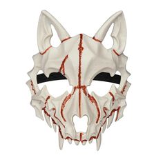 PRICES MAY VARY. Made from high-quality PU foam material, this wolf mask is lightweight, durable and comfortable to wear all night long. The big bad wolf mask has an elastic band closure, ensures a secure fit for most adult head sizes, suitable for both men and women. The animal skull mask features large eyeholes design, makes you easy to see, providing comfort and visibility while you roam the night. The painted design on the surface of the wolf masquerade mask, which give it a realistic look, White Horror Masks For Halloween, White Horror Halloween Mask, Adjustable Masks For Halloween Cosplay, Wolf Masquerade Mask, Wolf Skull Mask, Animal Skull Mask, Halloween Wolf, Werewolf Mask, Werewolf Costume