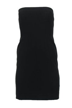 Current Boutique-Moschino - Black Strapless Bodycon Dress Sz 6 Classic Fitted Strapless Dress, Classic Strapless Fitted Dress, Classic Fitted Mini Dress With Back Zipper, Classic Fitted Bodycon Dress For Cocktail, Classic Stretch Bodycon Dress For Night Out, Classic Sheath Mini Dress For Night Out, Classic Fitted Cocktail Mini Dress, Black Strapless Bodycon Dress, Bold Red Lips