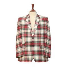 This Chiragh Apparel blazer is an elegant upgrade on dapper tailoring and features rich shades in a sumptuous fabric for elegant opulence. Fashioned from premium quality wool, this tartan plaid blazer features full lining in Japanese silk, a notch lapel, two-button closure and single-vented back. A left chest pocket and three flap pockets appoint the front while the inside has two (2) pockets on the left and one (1) pocket on the right. A flash of contrast piping is added to the jacket lining in Plaid Single-breasted Outerwear With Suit Collar, Classic Plaid Single-button Blazer, Classic Single-breasted Plaid Blazer, Tailored Single-breasted Plaid Sport Coat, Vintage Single-breasted Plaid Sport Coat, Elegant Blazers, Japanese Silk, Red Tartan, Formal Suits