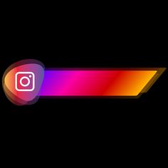 the instagram logo is shown on a black background with an arrow pointing to it