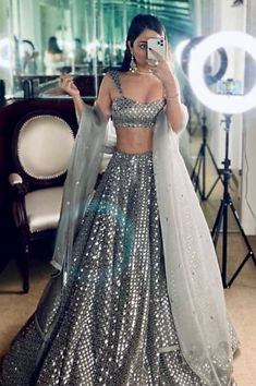 ad eBay - BOLLYWOOD LOOK KASTURI SILK LEHENGA CHOLI WITH DUPATTA FOR WOMEN FUNCTION WEAR - Buy Now, click the link (eBay) Silver Lehenga, Sequins Lehenga Choli, Sequins Lehenga, Grey Lehenga, Sequin Lehenga, Lehenga Choli Designs, Sabyasachi Lehenga, Saree Bollywood, Indian Outfits Lehenga