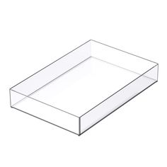 a clear plastic box on a white background