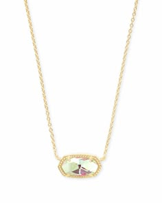 A dainty stone and delicate metallic chain combine to create the Elisa Gold Pendant Necklace in Dichroic Glass, your new favorite wear-anywhere accessory. This pendant necklace can be paired with any look, providing that extra touch of timeless style. Make the Elisa Gold Pendant Necklace a staple in your wardrobe and you will not be disappointed. Elisa Gold Pendant Necklace, Kendra Scott Necklace Elisa, Short Pendant Necklace, Kendra Scott Elisa, Rose Gold Pendant Necklace, Kendra Scott Necklace, Rose Gold Pendant, Dichroic Glass, Brass Material