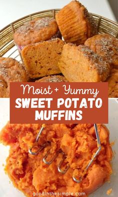 Moist sweet potato muffins with crumble topping. Healthy Fall Sweet Potato Recipes, Gf Sweet Potato Bread, Leftover Sweet Potato Casserole Muffins, Mashed Sweet Potato Leftovers, Recipes With Cooked Sweet Potato, Sweet Potato Brunch Ideas, Sweet Potato Breakfast Muffins, Sweet Potato Pie Muffins, What To Do With Mashed Sweet Potatoes