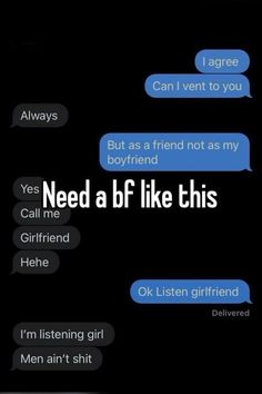 two texts are shown with the caption that says, i am listening girl can't