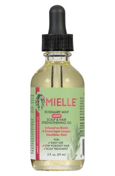 What it is: A strengthening oil infused with rosemary, mint and biotin to invigorate the hair and scalp, encourage healthier, stronger longer hair.Who it's for: Ideal for low porosity hair types, silk press hair styles and protective styles including braids and weaves.What it does: The oil delivers amazing shine to strands and provides weightless moisture and shine.Key ingredients:- Rosemary: improves scalp health- Mint: invigorates scalpHow to use: For daily use, apply a small amount to scalp a Top Curly Hair Products, Highlights For Gray Hair, Wasp Sting, Silk Press Hair, Wasp Stings, Scalp Moisturizer, Upper Lip Hair, Low Porosity, Frizz Free Curls