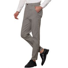 Lars Amadeus plaid pants for men offer a slim fit and a flat front design, perfect for business dress or casual wear. These pants feature a unique multi-line colorful plaid pattern, adding a fashionable touch to your wardrobe. Suitable for various occasions such as weddings, business meetings, work, parties, and dates. Made from a blend of 60% cotton, 36% viscose, and 4% spandex, these pants provide comfort and flexibility. Machine washable for easy care. Business Casual Tapered Leg Houndstooth Pants, Plaid Tapered Leg Business Casual Pants, Plaid Dress Pants For Workwear, Work Parties, Slim Fit Chino Pants, Plaid Dress Pants, Slim Fit Dress Pants, Slim Fit Dress, Business Pants