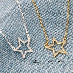 "❤️Wish & Bliss Special Offer❤️ ▪️All Item 10% OFF ▪️Free Shipping Over $35 (USA domestic only) [ Sterling Silver Star Short Necklace] :Small & modern star in short necklace. Wish & Bliss jewelry is timeless, you can enjoy every day. Each piece is imbued with our artistic sense, inspiration and passion. Wish yourself or a loved one bliss with meaningful pieces.☻ ♦[MATERIAL OPTIONS] -925 Sterling silver -Gold vermeil **What is Gold Vermeil? it is genuine and it is 925 sterling silver Party Star Charm Necklaces, Trendy Star-shaped Charm Necklaces For Parties, Trendy Star Charm Necklaces For Parties, Star-shaped Charm Necklace For Gift, Trendy Star-embellished Jewelry Gift, Trendy Star Embellished Jewelry For Gifts, Trendy Star Embellished Jewelry Gift, Cute Gold Star Jewelry, Simple Silver Necklace