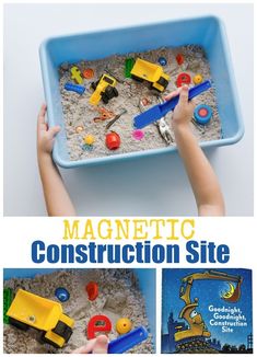 the magnetic construction site is an easy way to learn how to build and play with magnets