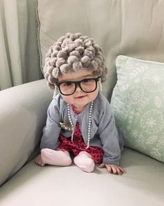 Baby Grandma Costume, First Halloween Costume Girl, Granny Costume, Grandma Costume, Baby Grandma, Baby Costume, Bumbo