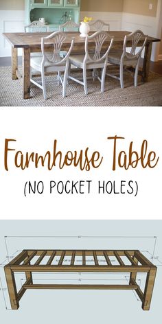 the farmhouse table with no pocket holes