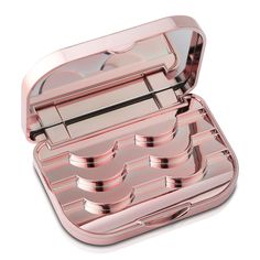 Introducing our Travel Lash Box! Protect and store 3 pairs of your favorite Lurella Lashes in this stylish, portable case. Featuring a mirror for precise lash application, this case is the perfect accessory for any lash lover! Lash Application, Affordable Makeup, Beauty Store, False Eyelashes, Makeup Cosmetics, Beauty Tools, Eyelashes, Lashes, Rose Gold