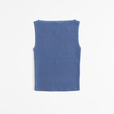 Elevate your wardrobe with the Abercrombie & Fitch Women's Ottoman Slash Top, a perfect blend of style and comfort. This slim-fitting top is crafted from a sculpting sweater-knit fabric that contours gracefully to your shape, ensuring a flattering fit.

- Size: Medium
- Color: Blue
- Material: Viscose, Nylon, Elastane
- Gender: Female
- Age Group: Adult
- Features: Ottoman rib stitching, all-over ribbed detail, trendy slash neckline

Ideal for both casual outings and chic events, the unique slas Stretch Knit Solid Color Tops, Solid Textured Knit Stretch Top, Stretch Textured Knit Solid Top, Fitted Seamless Blue Top, Blue Seamless Knit Tops, Blue Fitted Top With Ribbed Neckline, Spring Knit Tops With Ribbing, Stretch Knit Top With Ribbing, Fitted Blue Textured Knit Tops