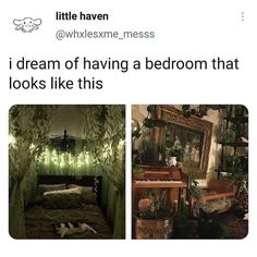 a tweep with an image of a bed in the middle and a cat laying on top of it