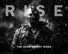 the dark knight rises movie poster with batman character in black leather jacket and white mask