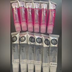 This Lipgloss Is Lightweight And Hydrating, Nk Lip Gel Provides A Mirror Finish That Glides On Effortlessly. Available In Clear Our Gel Delivers A Hint Of Color With A Non-Stick Finish. All 12 Lipglosses Will Be Sold As Wholesale. 6 Bubble Gum Flavored And 6 Clear. These Lipglosses Are Sealed And In Brand New Condition. I Also Sale More Wholesale Makeup And Skincare. Baddie Lip Gloss, Lip Gloss Nk, Nk Lipgloss, Nk Lip Gel, Lipgloss Collection, Lip Gel, Lip Gloss Homemade