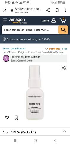 Foundation Primer, Bare Minerals, Prime Time, Foundation