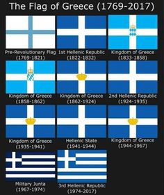 the flags of different countries are shown in blue and white