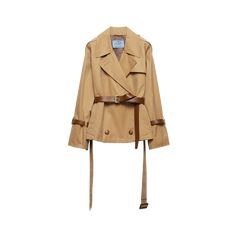 Prada twill trench jacket features a calfskin leather belt and cuff straps Enameled metal triangle logo Classic lapel Long wide sleeve; strap/button cuffs Gun flaps; shoulder epaulettes Back storm flap Menswear fit Flap pockets Back walking vent Cotton Dry clean Made in Italy Shoulder Epaulettes, Trench Jacket, Oversized Style, Triangle Logo, Wide Sleeves, Jacket Women, Bergdorf Goodman, Leather Belt, Cotton Twill