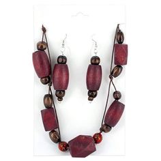 Beaded Necklace and Earrings Set This gorgeous Beaded Necklace and Earrings Set has the finest details and highest quality you will find anywhere!  Beaded Necklace and Earrings Set is truly remarkable. Excellent Craftsmanship! Adjustable Dangle Jewelry With Wooden Beads, Elegant Wooden Beads For Jewelry Making, Brown Multi-strand Necklace With Colorful Beads, Traditional Brown Multi-strand Necklaces, Multi-strand Red Necklace With Wooden Beads, Vintage Brown Multi-strand Beaded Necklaces, Brown Multi-strand Wooden Beaded Necklaces, Fashion Watches, Earring Set