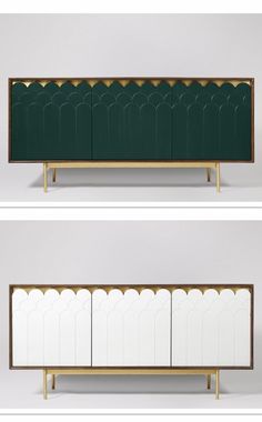 the sideboard is designed to look like an art deco piece