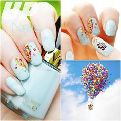 Nail Challenge, Up Pixar, Disney Up, Makeup And Beauty Blog, Beautiful Nail Designs, Nail Polish Designs