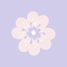 a pink flower on a purple background