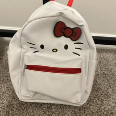 Mini Hello Kitty Backpack New. Large Backpack Also Available Kawaii White Backpack For Everyday Use, White Kawaii Backpack For Everyday Use, Kawaii White Backpack For Students, White Hello Kitty Bag For Daily Use, Cute White Backpack For Back To School, Cute White Standard Backpack, White Cat Design Backpack, White Hello Kitty Backpack In Kawaii Style, White Hello Kitty Backpack For Daily Use