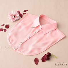 Lasaky - Winter Snow Chiffon Collar Shirt: Stylish and Casual Blouse with Half-Collar Sweater Complement Detachable Collar Shirt, Collar Shirts Women, Blouse Collar, Fake Collar, Half Shirts, Sweater Layering, Detachable Collar, Black And White Blouse, Solid Color Shirt