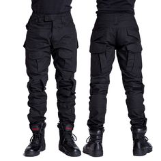 PNT003 Black Utility Pants With Functional Pockets, Black Combat Pants With Hip Pockets, Black Combat Bottoms With Pockets, Black Combat Pants With Pockets, Black Cargo Pants With Functional Pockets For Outdoor, Combat Style Black Bottoms With Cargo Pockets, Black Combat Bottoms For Streetwear, Black Combat Pants With Cargo Pockets, Black Combat Pants With Side Pockets