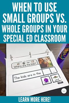 In a self-contained classroom there are times when whole group activities work well over small group activities. Today, I am sharing when whole group is best and when small group instruction is best. Science and social studies lessons along with read alouds are great for whole group whereas breaking down reading lessons and math lessons into individualized instruction can be best. Learn more about when to use small groups vs. whole groups.