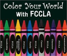 crayons with the words color your world with focla